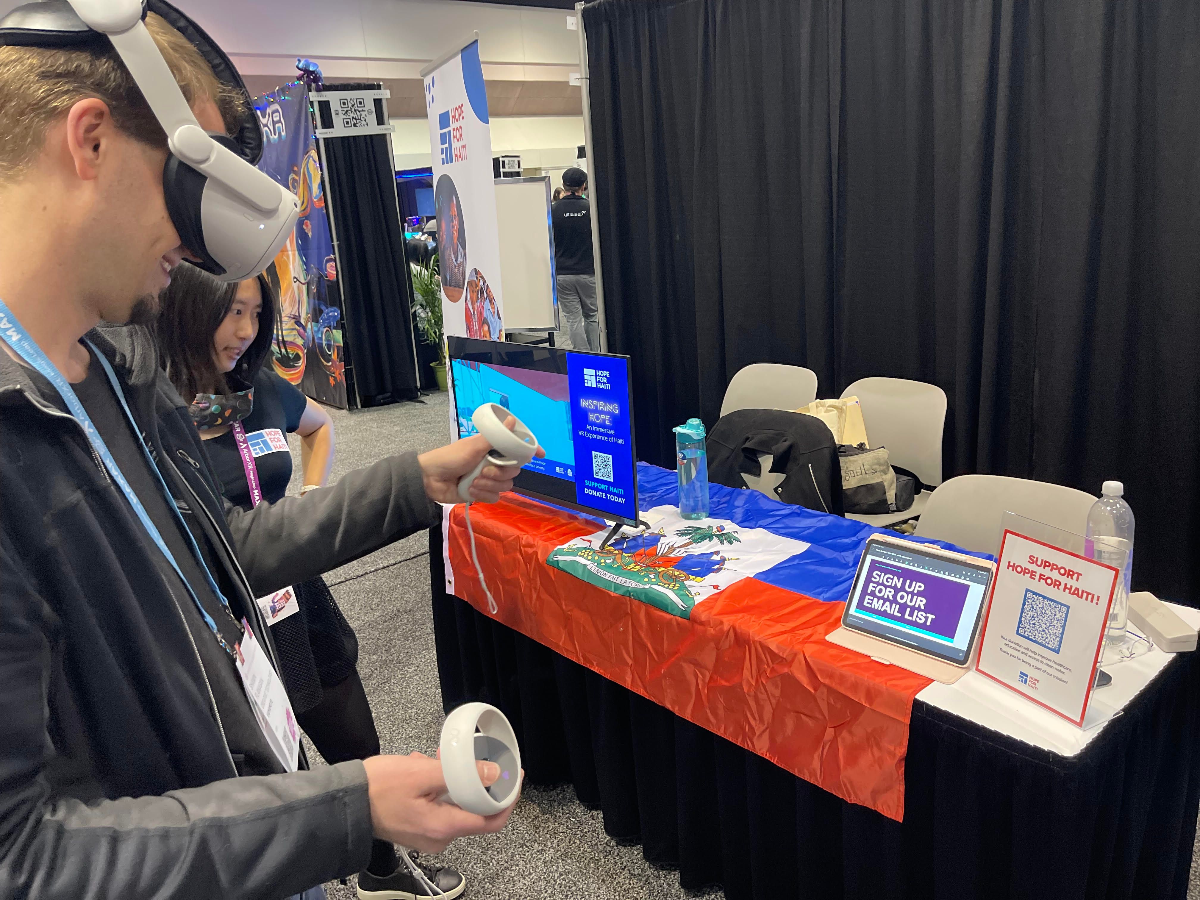 Photo of HFH booth in action